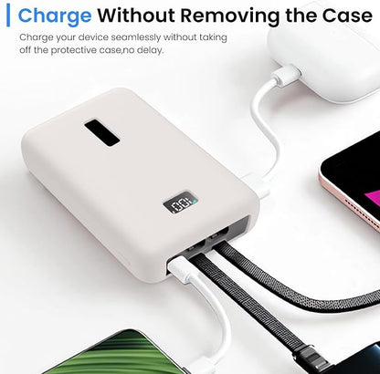 for Anker Zolo Power Bank 2025 Case,Silicone Protective Cover for Anker (20,000mAh 45W/30W) A1689/A1681,Shockproof Bumper with Charge-Through Design,Portable Travel Case,Gray