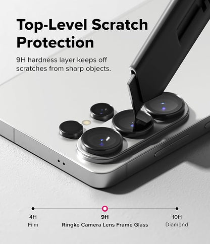 Ringke Camera Lens Frame Glass for Samsung Galaxy S26 Ultra Camera Lens Protector [Individual Lens Covers] Tempered Glass Covers and Aluminum Alloy Frames - 2 Pack