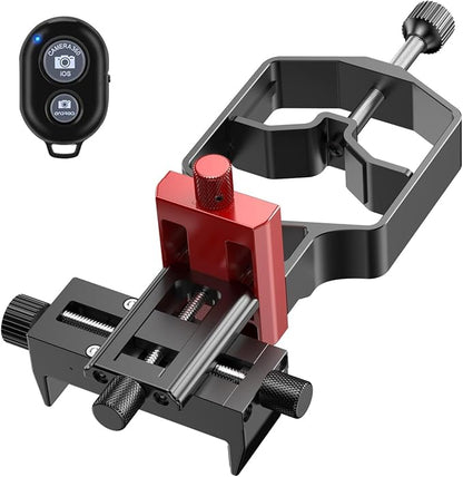 tridaptor - Universal Phone Scope Digiscoping Adapter|High-Precision XYZ Metal Telescope Mount 3-Axis Smartphone Holder for Spotting Scope Monocular Binos|Fits All Cell Phone Camera/Max 2.4" Eyepiece