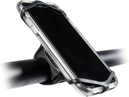 LEZYNE Lightweight Machined Aluminum Smart Grip Bicycle Phone Mount | Highly Flexible Band, Non-Slip Material, Includes Two Strap Sizes | Road, Gravel, or Mountain Bike Rides - 100.6mm, 57.1mm, 44.4mm