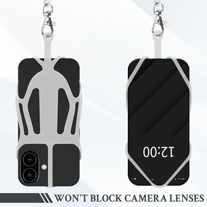 HOTEMIA Silicone Phone Lanyard Holder with Carabiner, Universal Phone Strap,Anti-Theft Phone Case with retractable tether