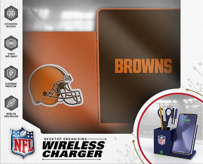 SOAR NFL Unisex Wireless Charging Stand and Desktop Organizer