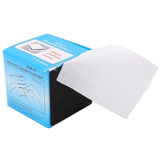 Fiber Optic Wipes Fiber Optic Cleaner, 150Pcs Fiber Optic Cleaning Wipes Fiber Optic Cleaner Lint Cloth Dispenser Dust Fiber Optic Connector Wipe