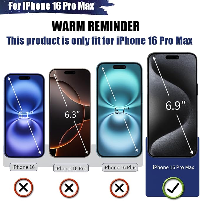 Battery Case for iPhone 16 Pro Max, 6000mAh Rechargeable Extended Battery Charging/Charger Case, Add 100% Extra Juice (6.9 inch) Black