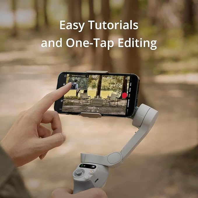 DJI Osmo Mobile SE, 3-Axis Phone Gimbal for iPhone, Android, Built-in Tripod, Selfie Stick, Gimbal Stabilizer for iphone, Andriod, ActiveTrack 6.0, Vlogging Stabilizer for Youtube, TikTok, Travel