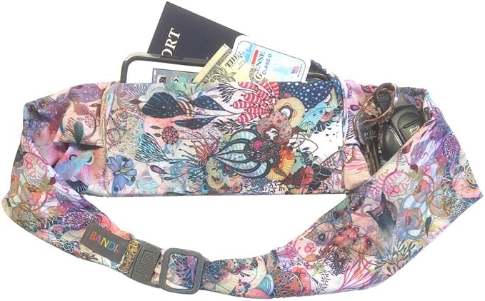 BANDI Running Belt for Women & Men – USA Made No-Bounce Adjustable Waist Pack & Secure Fanny Pack – Fits All Phones, Gels & Essentials – Zipper-Free, Medical Device Friendly