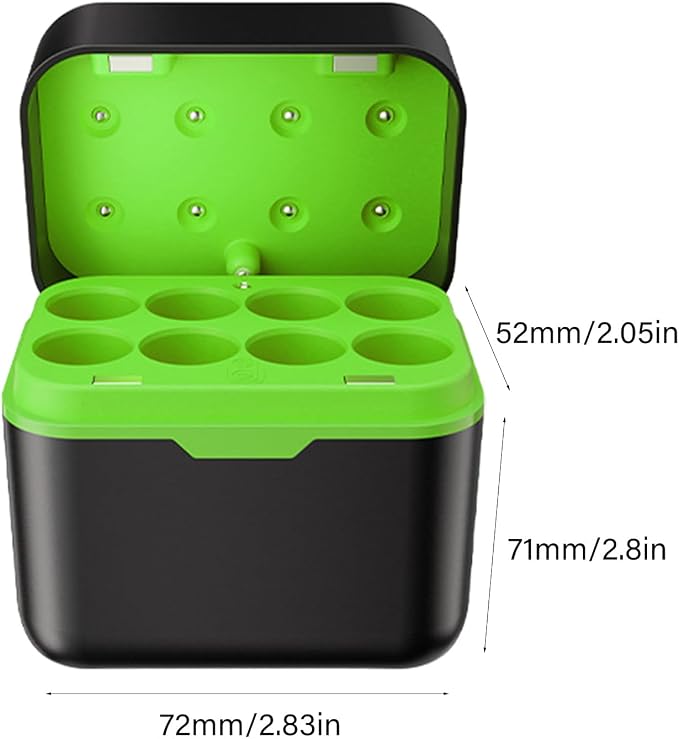 4/8 Bay 1.5V High-Speed with Individual LED Alerts for Household Devices & Speakers LED Battery Charger Case