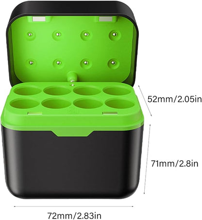 4/8 Bay 1.5V High-Speed with Individual LED Alerts for Household Devices & Speakers LED Battery Charger Case