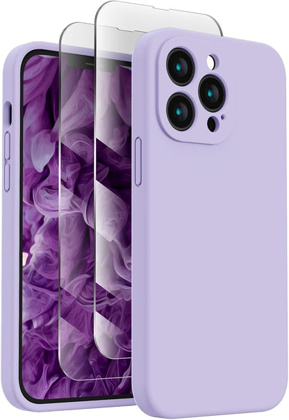 FireNova Designed for iPhone 13 Pro Max Case, Silicone [Camera Protection] Phone Case, Soft Anti-Scratch Microfiber Lining Inside, 6.7 inch, Clove Purple