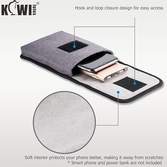 KIWIFOTOS Travel Cell Phone Pouch Belt Pouch Phone Holster Crossbody Bag with Shoulder Strap for iPhone17 16 15 14 Pro Max Holder with Neck Lanyard Smartphone Walking Passport Wallet