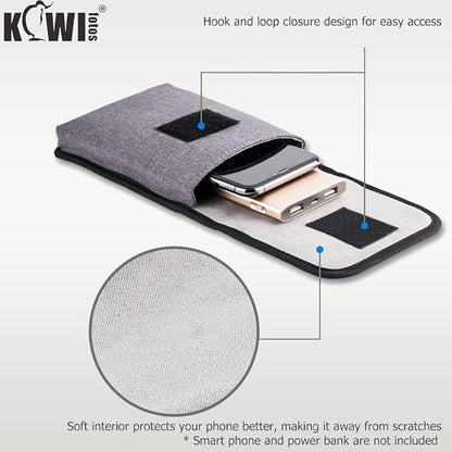 KIWIFOTOS Travel Cell Phone Pouch Belt Pouch Phone Holster Crossbody Bag with Shoulder Strap for iPhone17 16 15 14 Pro Max Holder with Neck Lanyard Smartphone Walking Passport Wallet
