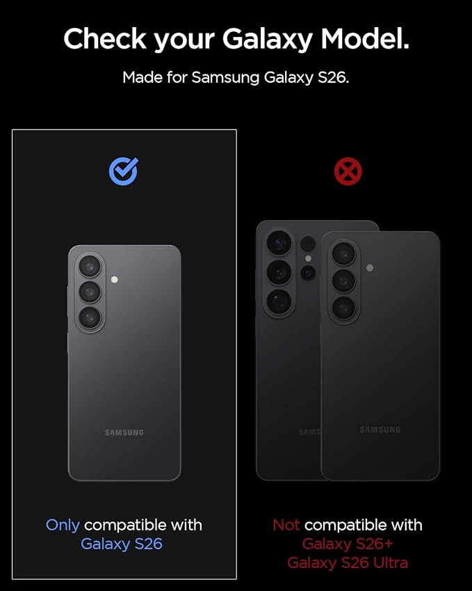 Spigen Camera Lens Screen Protector [GlasTR EZ Fit Optik Pro] Designed for Galaxy S26 [Case Friendly][2 Pack]