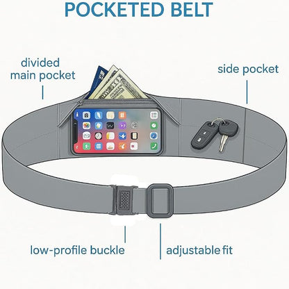 BANDI Running Belt for Women & Men – USA Made No-Bounce Adjustable Waist Pack & Secure Fanny Pack – Fits All Phones, Gels & Essentials – Zipper-Free, Medical Device Friendly