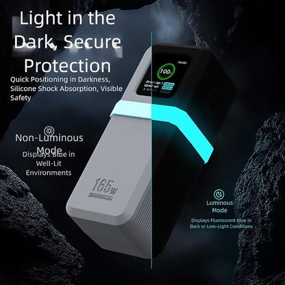 Silicone Protective Cover for UGREEN Nexode Power Bank 20000mAh 165W, Designed to Fit Perfectly While Offering Display Protection and Unhindered Port Access (Gray)