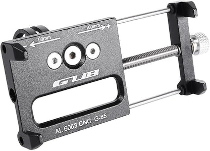 GUB Bicycle & Motorcycle Phone Mount, Aluminum Alloy Universal Bike Handlebar Phone Mount Holder Adjustable Compatible with iPhone X XR Xs 7s 8 Plus,Compatible with SamsungS9/S8/Note5/4 (Black)