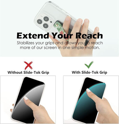 Weewooday 6 Pieces Phone Grip Holder Cell Phone Grip Strap Telescopic Finger Strap Stand Universal Finger Kickstand for Most Smartphones(Blossom)