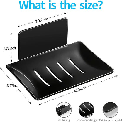 YUZP Soap Holder for Shower with Stainless Steel,Rustproof Soap Saver Sponge Holder for Bathroom,Tub,Kitchen Sink (2PCS Black)