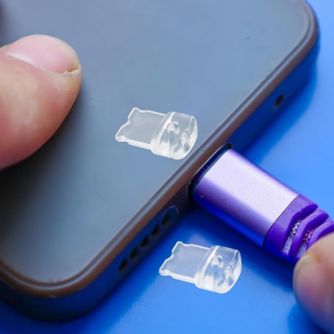 Housoutil Clear Charging Port Plugs 20Pcs Protective Dust Caps for Easy Install USB Dust Plug to Prevent Debris and Maintain Phone Port Functionality