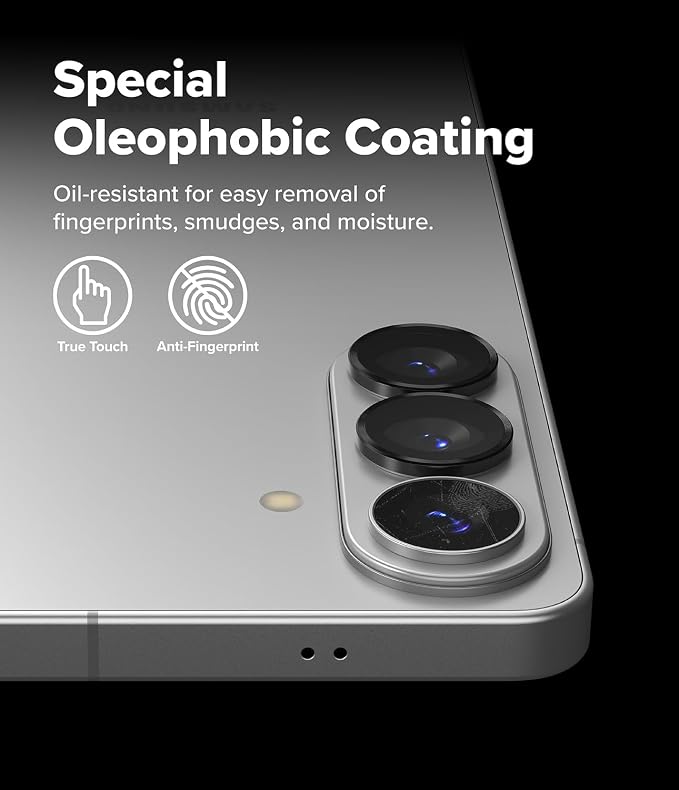 Ringke Camera Lens Frame Glass for Samsung Galaxy S26 and S26 Plus Camera Lens Protector [Individual Lens Covers] Tempered Glass Covers and Aluminum Alloy Frames - 2 Pack
