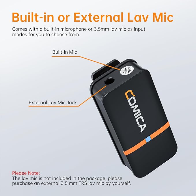 COMICA Vimo Q 4-Channel Wireless Lavalier Microphone with 4 Audio Tracks Output, Noise Reduction, 656ft Range, Lapel Microphone Wireless for iPhone, Camera, Android, Podcast/Livestream/Video Recording