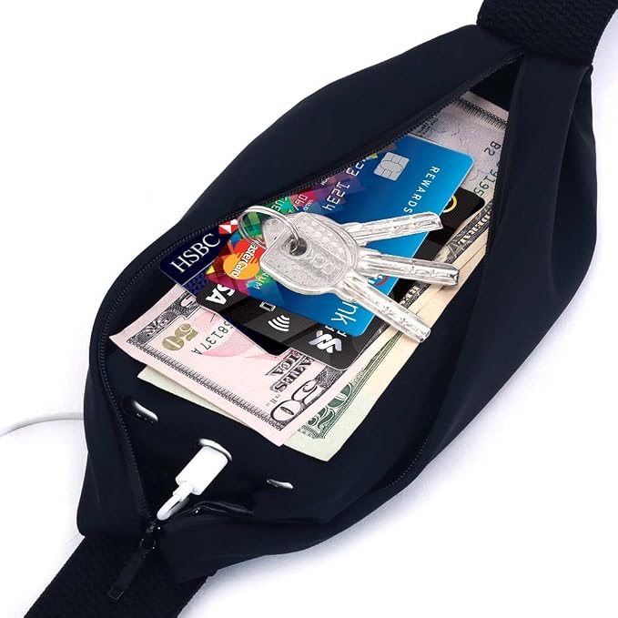 Fanny pack, Running Belt, Waist Bag Women & Men for iPhone 13 12 11 Pro Max/XR/XS Max/X/XS/8 7 6 6S Plus, for Samsung Galaxy S/Note, All Mobiles up to 6.7'',Gym Workout Fitness Gear-Black