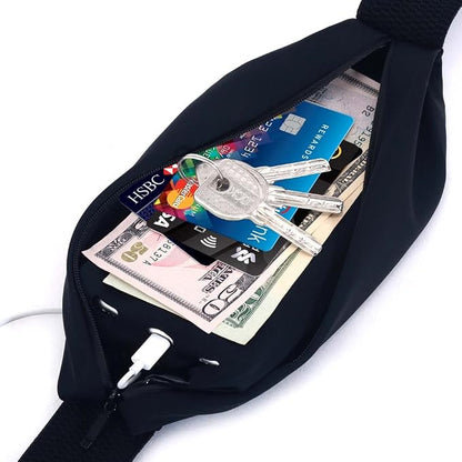 Fanny pack, Running Belt, Waist Bag Women & Men for iPhone 13 12 11 Pro Max/XR/XS Max/X/XS/8 7 6 6S Plus, for Samsung Galaxy S/Note, All Mobiles up to 6.7'',Gym Workout Fitness Gear-Black