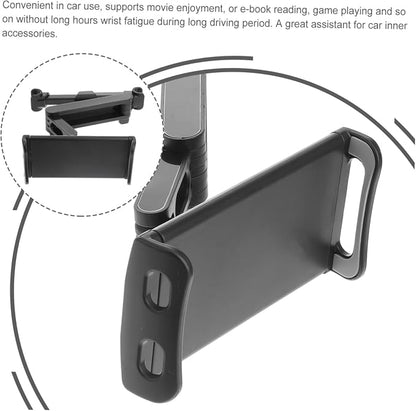 Homoyoyo 1pc Car Seat Headrest Phone Holder Tablet Mount for Rear Seat Compatible with Devices Sturdy Arm for Stability for Family Travel and Entertainment