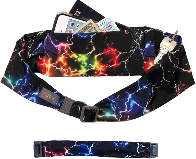 BANDI Plus Size Fanny Pack for Women - Travel-Ready Pocket Belt with Secure Hidden Money & Running Belt for Phone, Passport, Keys, & Medical Devices, Adjustable Fit, Comfortable (Cosmic)