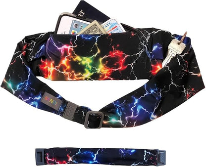 BANDI Plus Size Fanny Pack for Women - Travel-Ready Pocket Belt with Secure Hidden Money & Running Belt for Phone, Passport, Keys, & Medical Devices, Adjustable Fit, Comfortable (Cosmic)