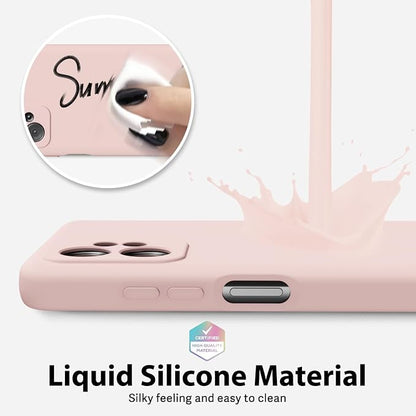 oakxco for Motorola Moto G Power 5G 2023 Phone Case Liquid Silicone, Thin Slim Soft Rubber Gel TPU Plain Simple Cover for Women Girl Cute, Matte Solid Color, Pink Sand
