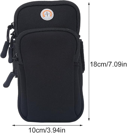 VGEBY Arm Pouch Outdoor Sport Running Jogging Exercise Armband Bag Wrist Pouch Phone Case Bag(Black) Sports Bag Supplies Phone Holder for Running Wrist Pouch Arm Phone Case