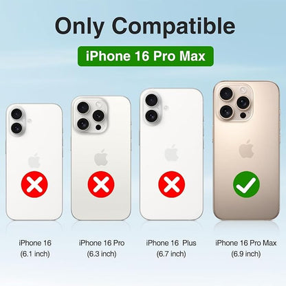 Alpatronix Battery Case for iPhone 16 Pro Max, Portable Strong Slim Protective Extended Charger Cover, 15W Fast Charging, High Capacity with Wireless Charging Case (BX16PM) Black