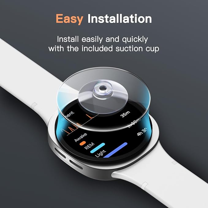 JETech Screen Protector for Samsung Galaxy Watch 9/8 44mm, 3-Pack | Tempered Glass Protection, HD Clear, Anti-Scratch Design