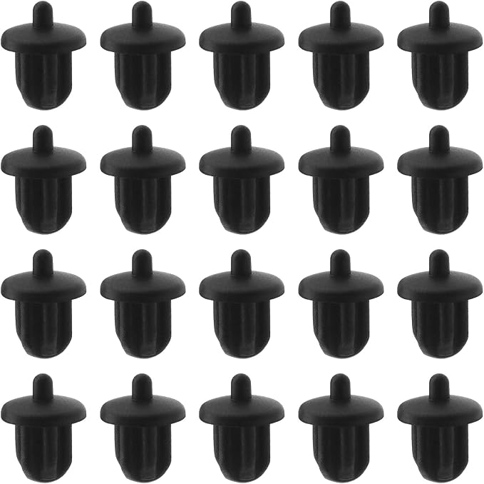 The Lord of the Tools 20Pcs 6.35mm Silicone Anti Dust Plugs Socket Dust Cover Anti Dust Jack Plug Stopper Cap Accessories for Amplifier DVD Karaoke Black