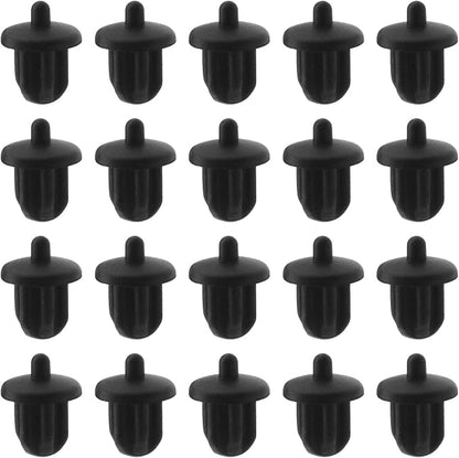 The Lord of the Tools 20Pcs 6.35mm Silicone Anti Dust Plugs Socket Dust Cover Anti Dust Jack Plug Stopper Cap Accessories for Amplifier DVD Karaoke Black