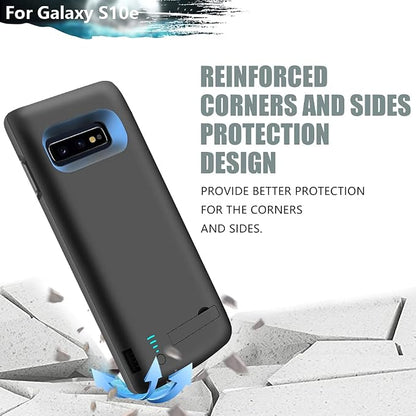 Sitong [Upgraded Battery Case for Samsung Galaxy S10e, 5000mAh Rechargeable Extended Battery Charging Charger Case, Add 1.2X Extra Juice (5.8 inch for Galaxy S10e) Black