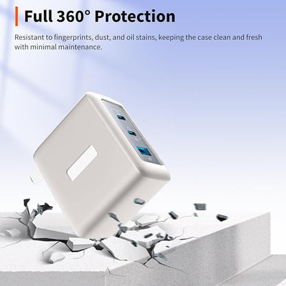 Case for Anker Nano 100W USB-C Charger – Soft Silicone Protective Cover for Dynamic Charger,Shockproof Dustproof Charging Block Protector Sleeve[Gray]