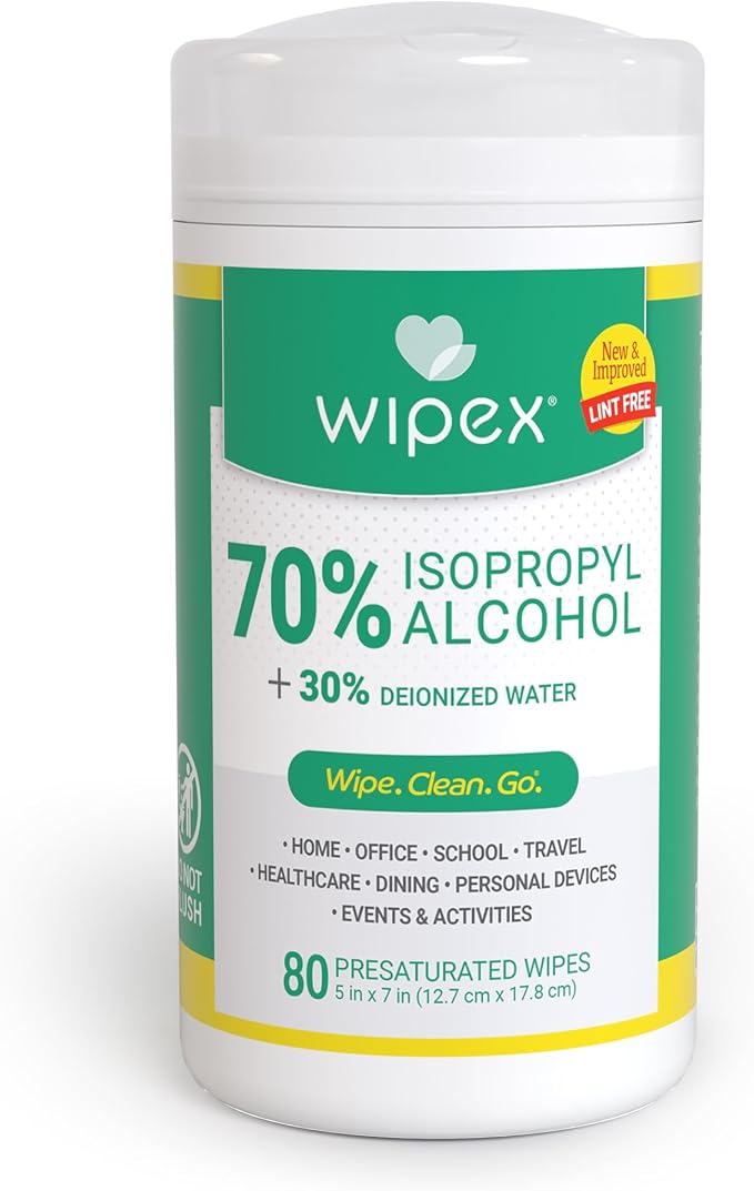 Wipex Alcohol Wipes for Electronics - Tech Wipes (80 Count (Pack of 1))