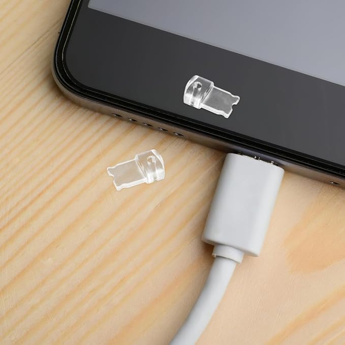 Housoutil Clear Charging Port Plugs 20Pcs Protective Dust Caps for Easy Install USB Dust Plug to Prevent Debris and Maintain Phone Port Functionality