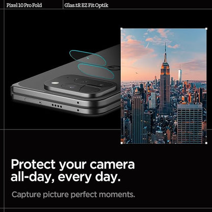 Spigen Camera Lens Screen Protector [Glas.tR EZ Fit Optik] Designed for Pixel 10 Pro Fold [Case Friendly] - 2 Pack