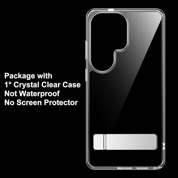 Temdan Designed for Samsung Galaxy S26 Ultra Case,[Built in Hidden Kickstand][Military Grade Drop Protection] [Never Yellowing] Slim Thin Phone Case for Galaxy S26 Ultra Case 6.9"- Crystal Clear