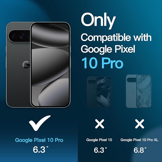 JETech Screen Protector for Google Pixel 10 Pro, 2+2 Pack | with Camera Lens Protector, HD Clear Tempered Glass, Anti-Scratch Protection, Easy Installation Tool