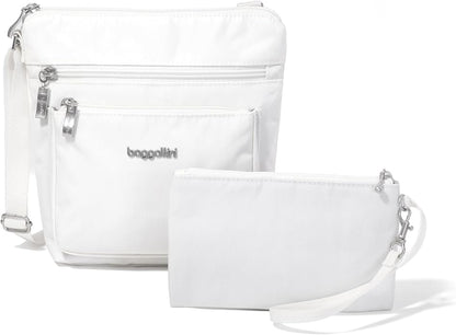Baggallini Pocket Crossbody Bags for Women 8x8 Small Lightweight Durable Water-resistant Travel Purse W/Rfid