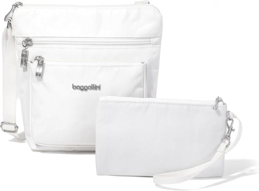 Baggallini Pocket Crossbody Bags for Women 8x8 Small Lightweight Durable Water-resistant Travel Purse W/Rfid