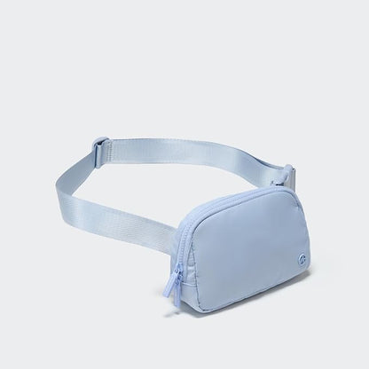 Pander Two Way Zipper Fanny Pack Nylon Everywhere Belt Bag for Women, Water Repellent Waist Packs, Crossbody Bags with Adjustable Strap (Windmill Blue).