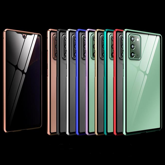 for Samsung S24 Ultra Magnetic Tempered Glass Double-Sided Phone Case, Anti peep Adsorption Cover, 360 Full Body Protection Magnetic Phone Case for Samsung Note Series (S24Ultra,Silver)