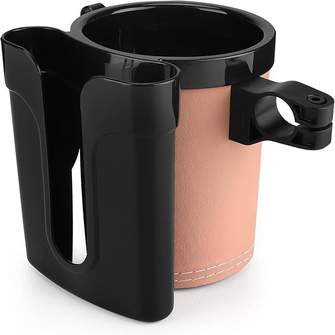 Accmor 3-in-1 Bike Cup Holder with Cell Phone Keys Holder, Bike Water Bottle Holders, Universal Bar Drink Cup Can Holder for Bicycles, Motorcycles, Scooters, Black Beige