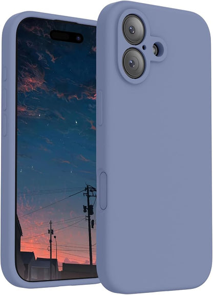 FireNova Magnetic for iPhone 17 Case, Compatible with MagSafe, [Integrated Silicone Camera Control Button] [Camera Protection] Anti-Scratch Microfiber Lining Phone Case, 6.3", Lavender Gray