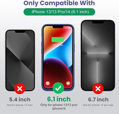 Battery Case for iPhone 14/13/13 Pro (6.1 Inch),Upgraded 7500mAh Ultra-Slim Portable Charging Case Rechargeable Protective Extended Battery Pack for iPhone 14/13/13 Pro Charger Cover-Blue