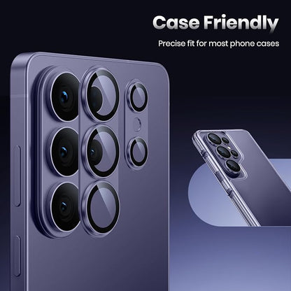 for Samsung Galaxy S26 Ultra Camera Lens Protector - Matte Titanium Alloy [Military Grade Shatterproof] [Strong Adsorption] Glass Camera Screen Protector for S26 Ultra, Violet